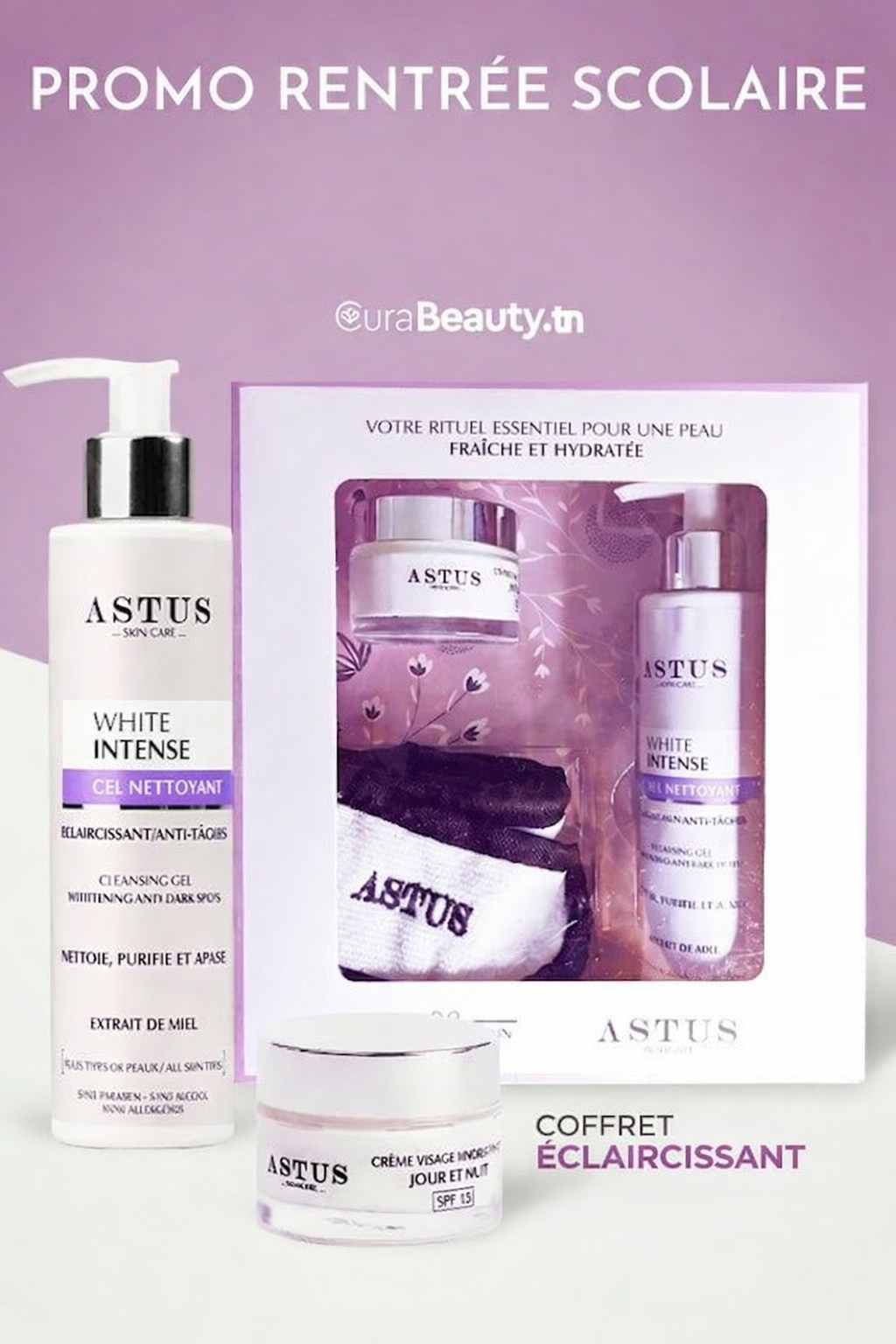 Coffret Soin Visage Eclairissant 3en1 ASTUS